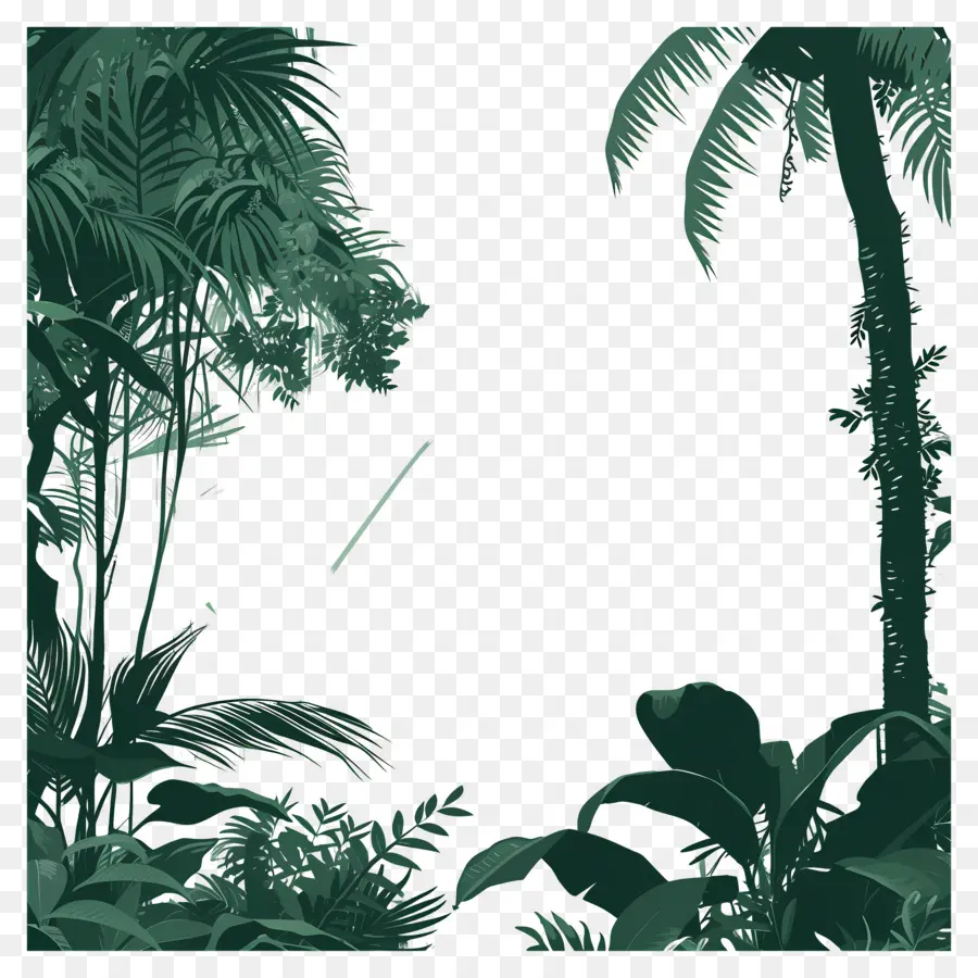 cây cọ - Cảnh nhiệt đới với cây cọ và dương xỉ