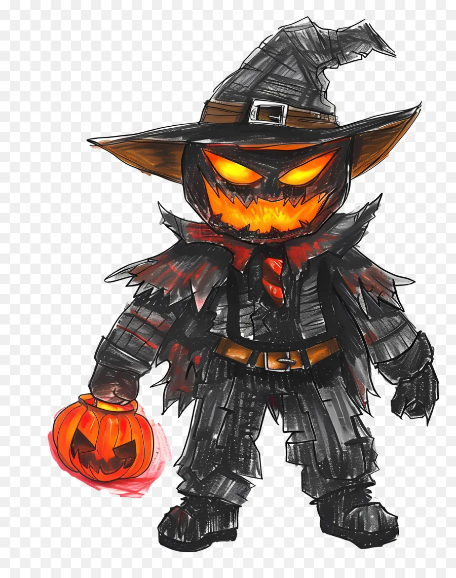 Costume di Halloween - Persona nel costume di Halloween con zucca