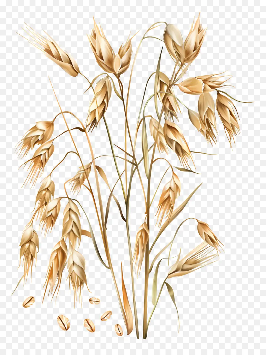 grano - Disegno del pih di grano su sfondo nero