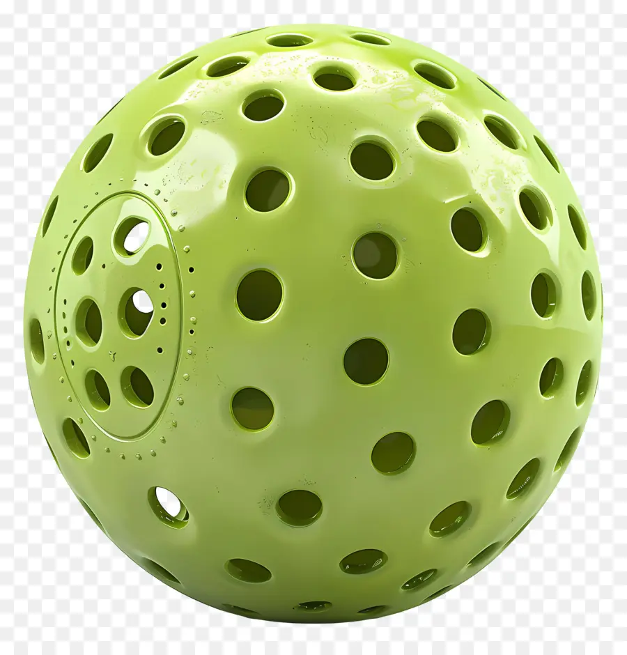 Tennisball - Grüner Tennisball mit weißen Löchern