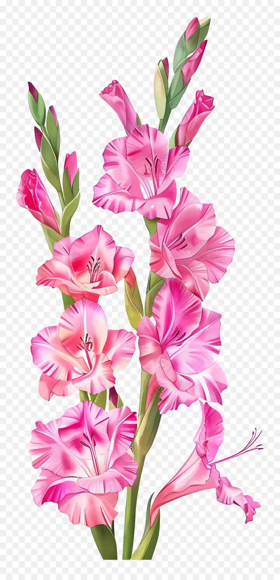 Daisy - Pink Wildblumen in voller Blüte, schwarzer Hintergrund