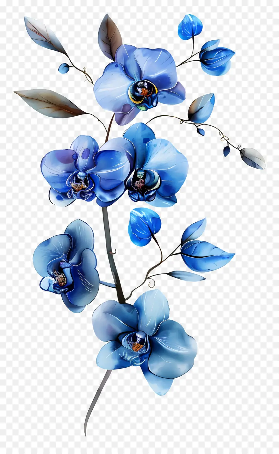 blue orchids blue orchids bouquet flowers pink blooms
