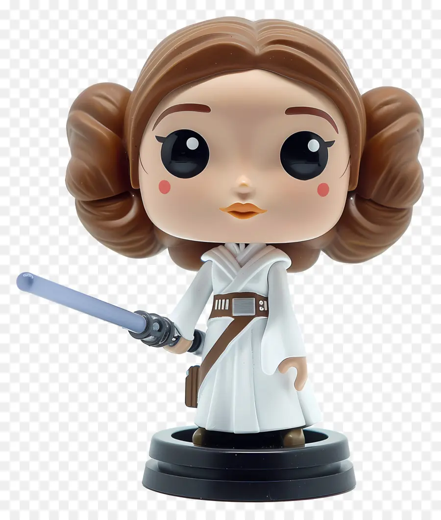 Star Wars - Prinzessin Leia mit Schwert in weißem Kleid