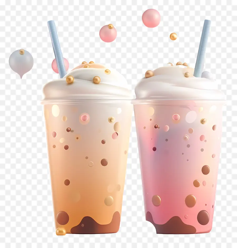Eiskaffee - Zwei Tassen Eistekaffee mit Schaum