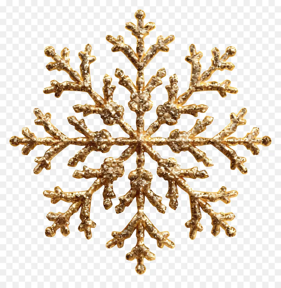 Gold Glitzer Schneeflocke Gold Schneeflockenkristall Schneeflocken detailliertes Design funkelnder Schneeflocken - Gold Schneeflocke mit kompliziertem Design auf schwarzem Hintergrund