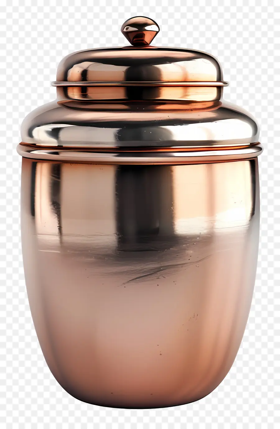 Bộ lưu trữ kim loại Jar Pot Pot V ăn dụng dụng nhà bếp nồi kim loại - Bình đồng có tay cầm dài, bề mặt sáng bóng