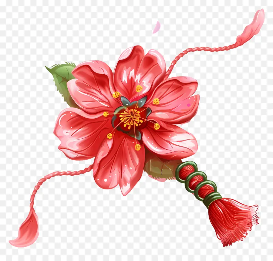 Raksha Bandhan - Schöne rote Rose mit rosa Mitte