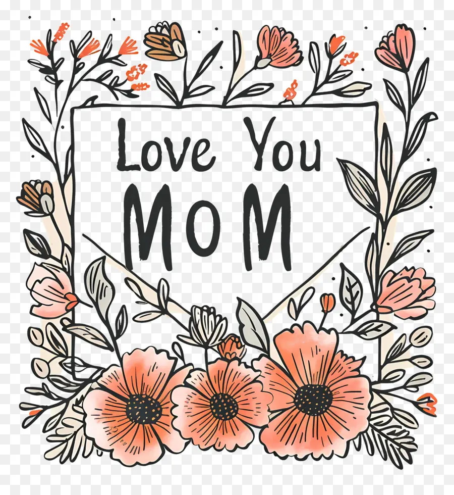Muttertag - Blumenherz für Mama: Liebe und Zuneigung