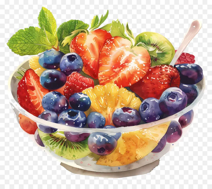 fruit salad fresh fruit bowl of fruit berries oranges