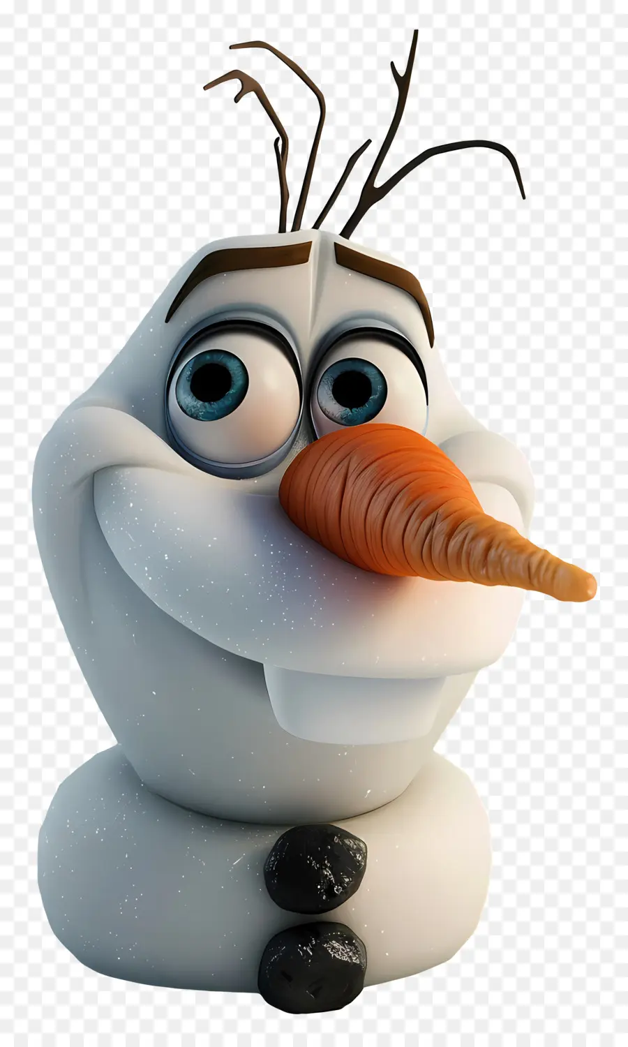 Pupazzo di neve - Pupazzo di neve con naso di carota e bocca a vite senza fine
