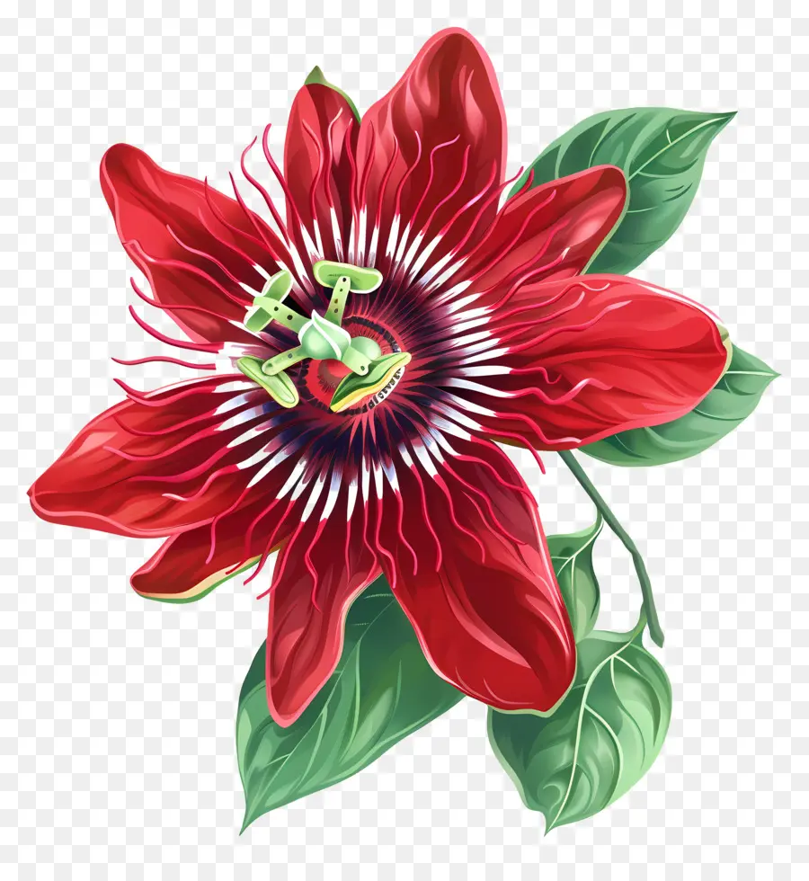rote Blume - Rote Blume mit lippenförmigen Blütenblättern, schwebend