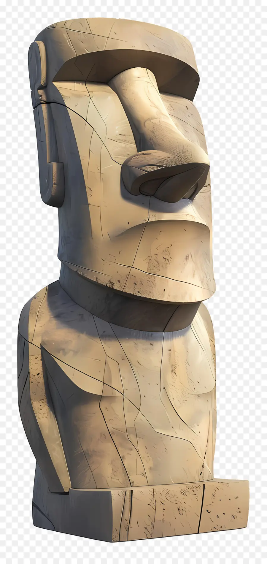 MOAI MAORI Kultur geschnitzte Statue indigene Kunstwerke Stammeskunst - Maori -Gesichtsstatue mit gemeißelter Kieferlinie