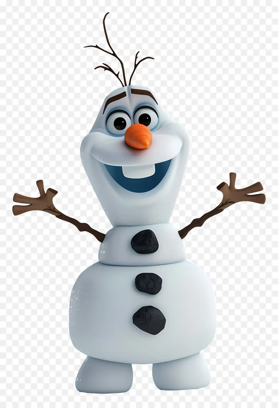 Frozen OLAF - Schneemann -Cartoon -Charakter mit nicht übereinstimmenden Augen