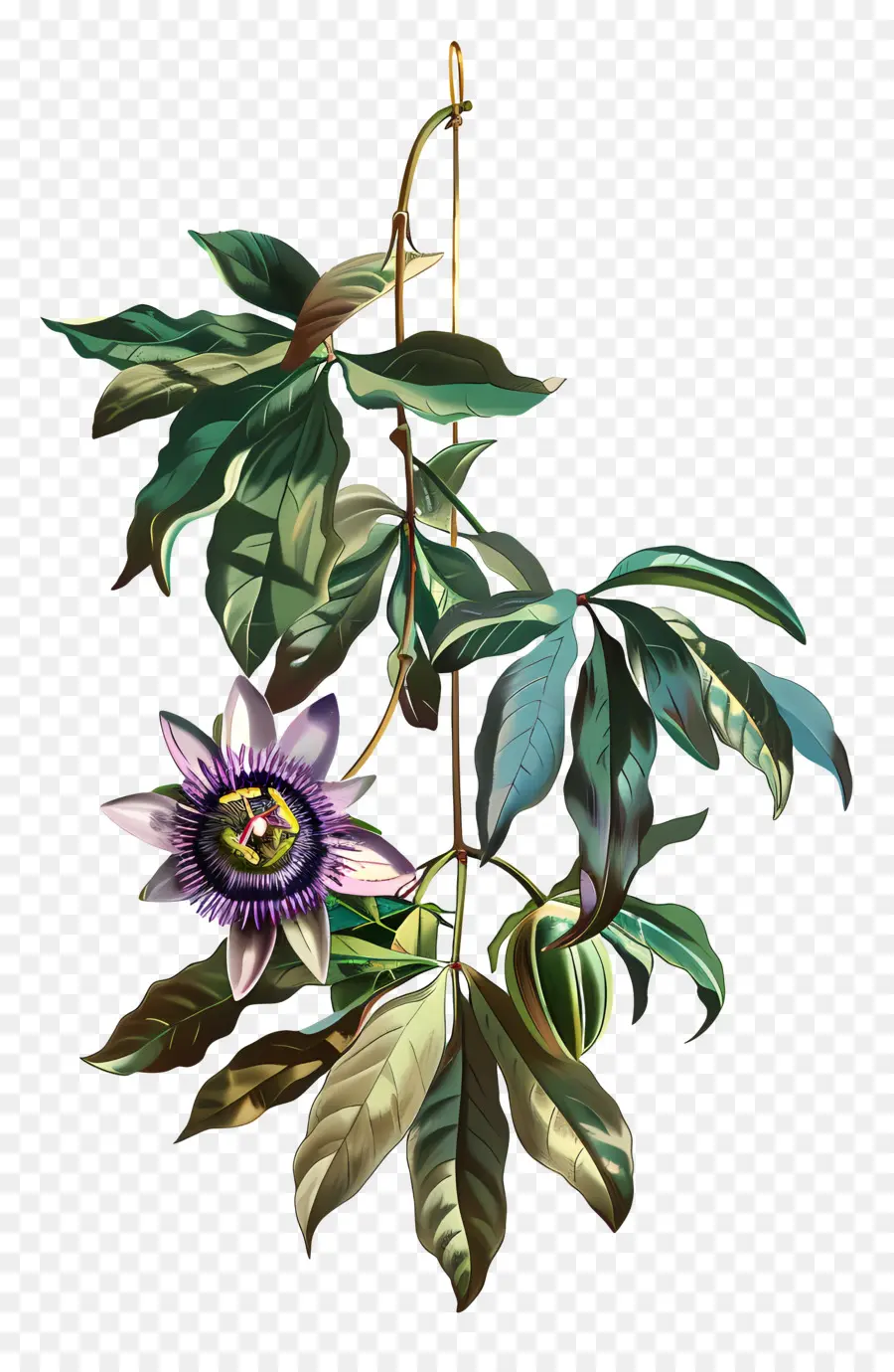 passion flower vine watercolor painting passion flower nightshade family petals