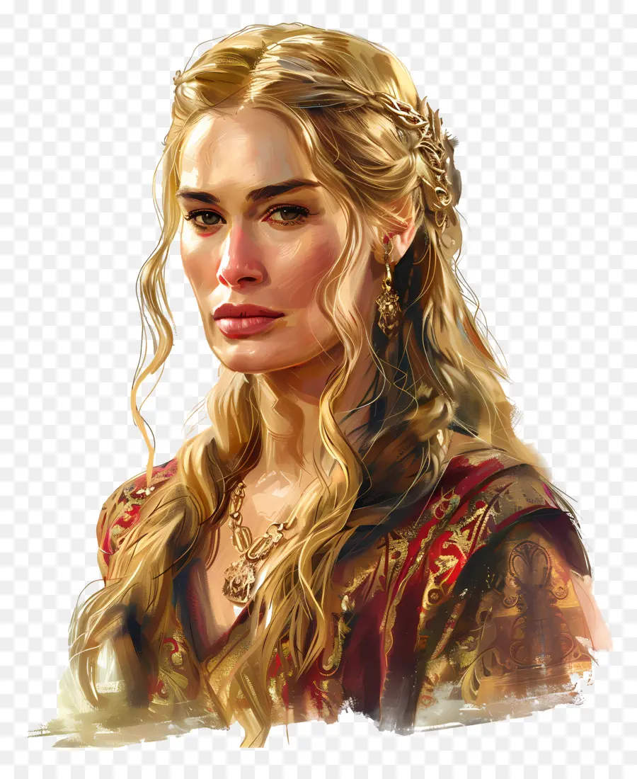 Game of Thrones - Ritratto di giovane donna in abito rosso
