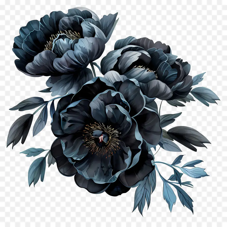 Schwarze Rose - Schöne schwarze Rose auf dunklem Hintergrund