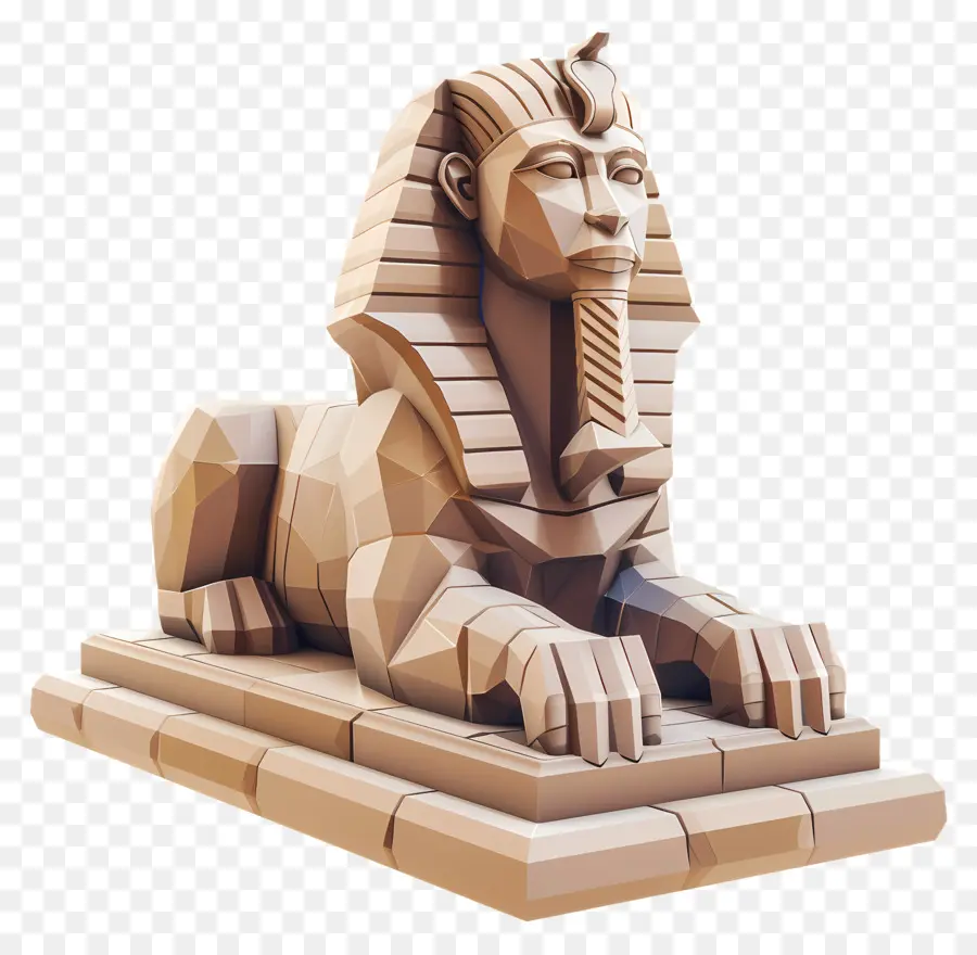 Sphinx tuyệt vời của bức tượng Giza Sphinx Ai Cập cổ đại - Tượng nhân sư theo phong cách Ai Cập với chữ tượng hình