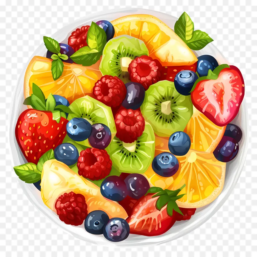 Rosmarino - Insalata di frutta con presentazione di menta e verdure
