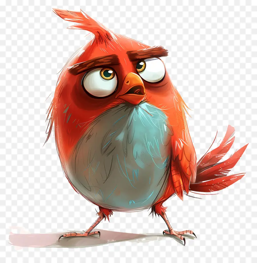 cartoon uccello - Bird fumetto con grandi occhi e ali
