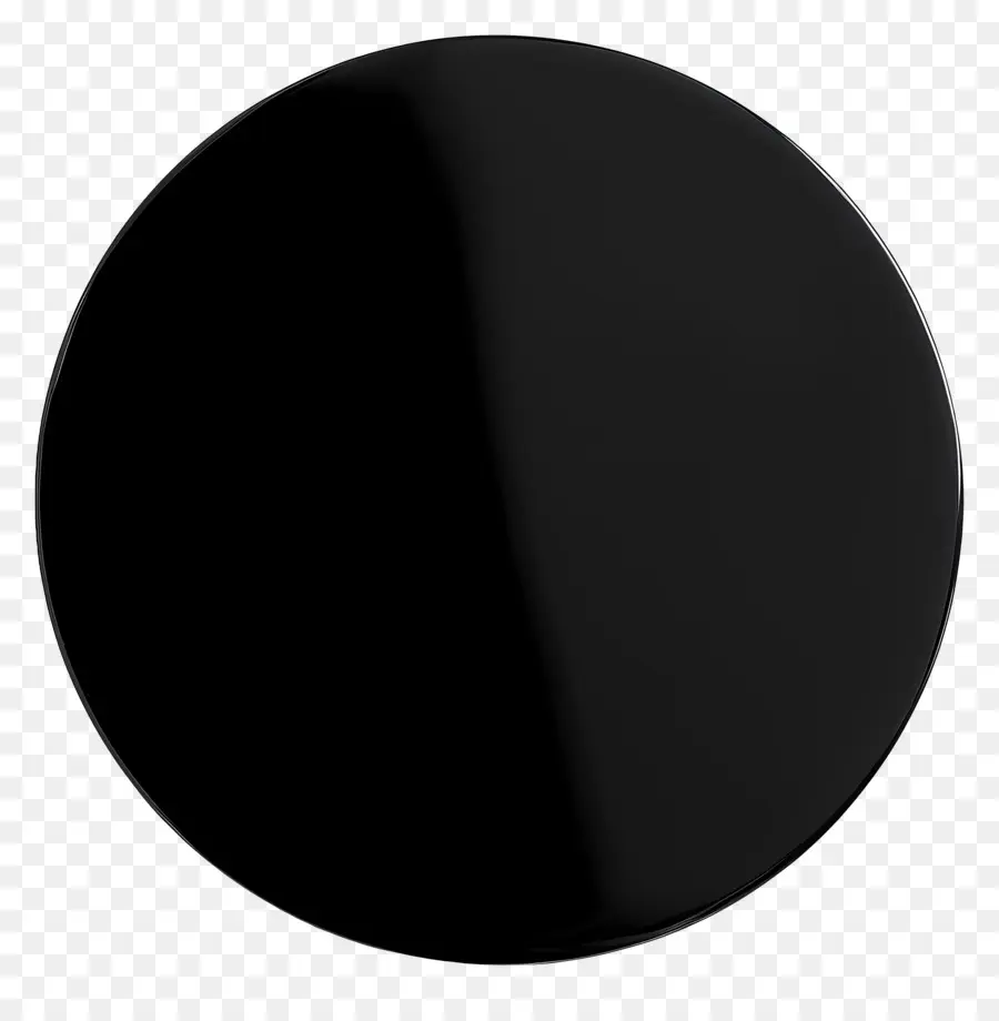 cerchio nero - Piccolo disco nero con superficie liscia lucida