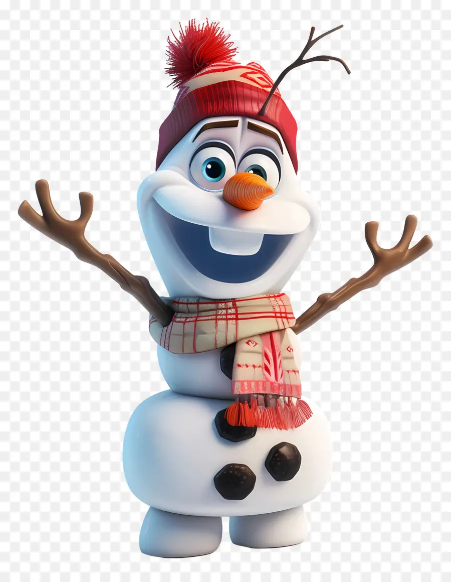 Frozen OLAF - Cartoon -Charakter mit roten Haaren, die Daumen hoch geben