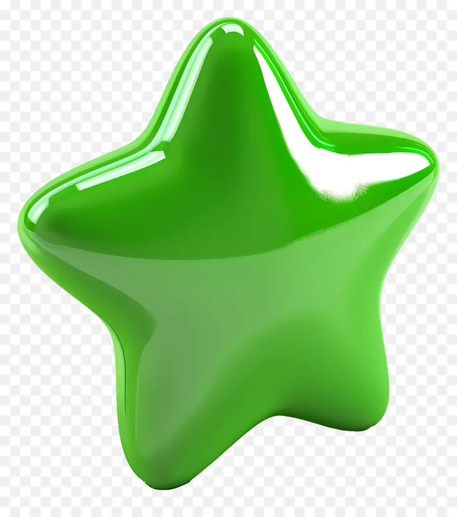 green star green star shiny glossy symmetrical design