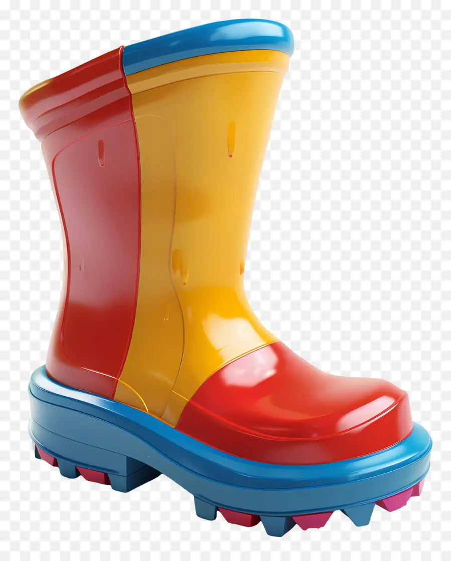rain boot rubber boot red blue yellow white laces waterproof boot