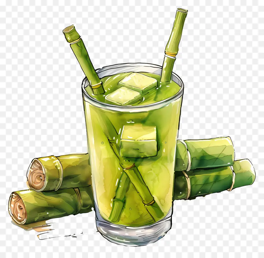 succo di frutta fresca - Liquido vegetale verde con due cannucce