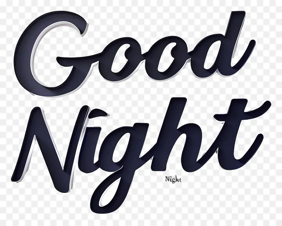 Chúc ngủ ngon buổi tối thời gian mới màu xanh La Mã màu tím mực - Chúc ngủ ngon 'văn bản với màu sắc tương phản