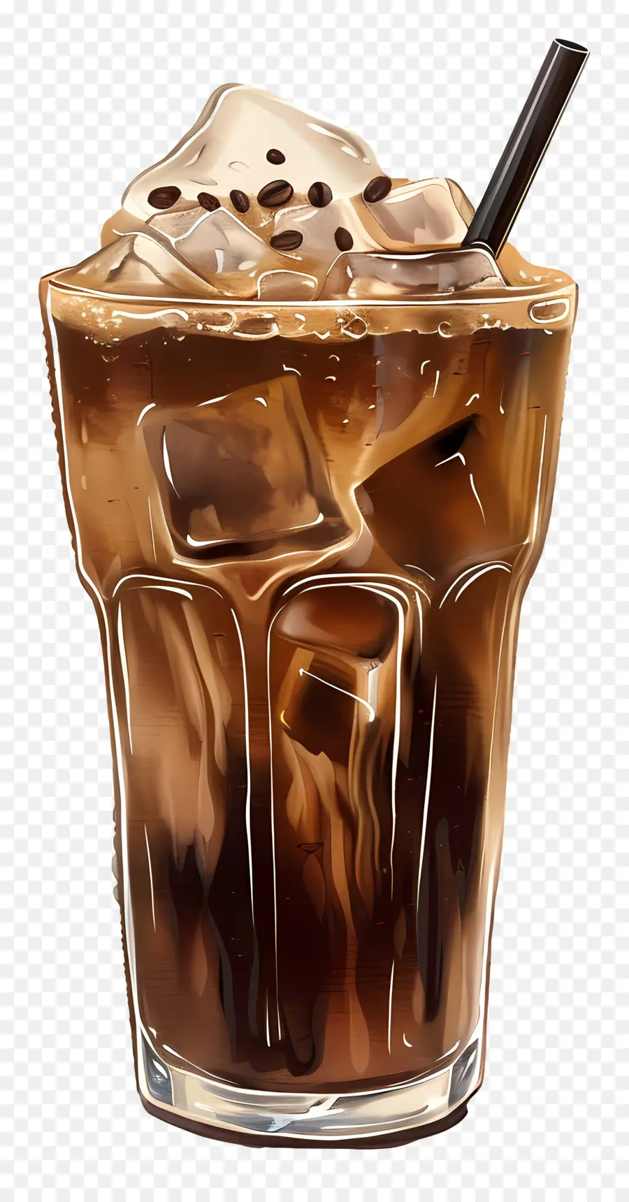Caffè Freddo - Bicchiere di caffè di ghiaccio con condimenti