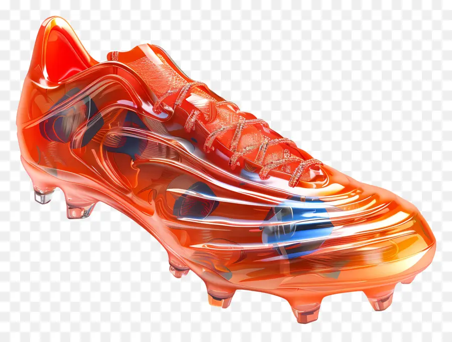 scarpa da calcio calcio calcio trasparente in plastica colorato fiore stilizzato - Scarpa da calcio in plastica trasparente con motivi vorticosi