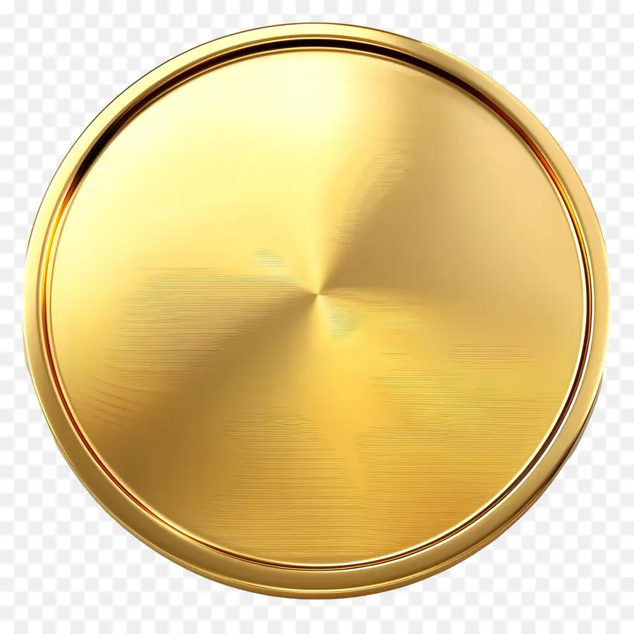 Gold Plaque Coin Goldwährung Geld - Goldene Münze mit glatte gekrümmte Kante