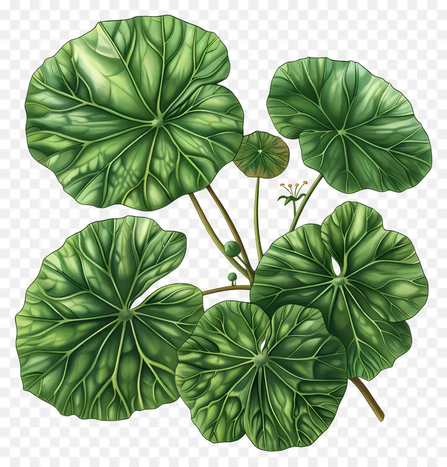 Centella Asiatica Blattgrüne Pflanze große Blätter Blattpflanze Flora - Große grüne Blattpflanze mit vielen Blättern