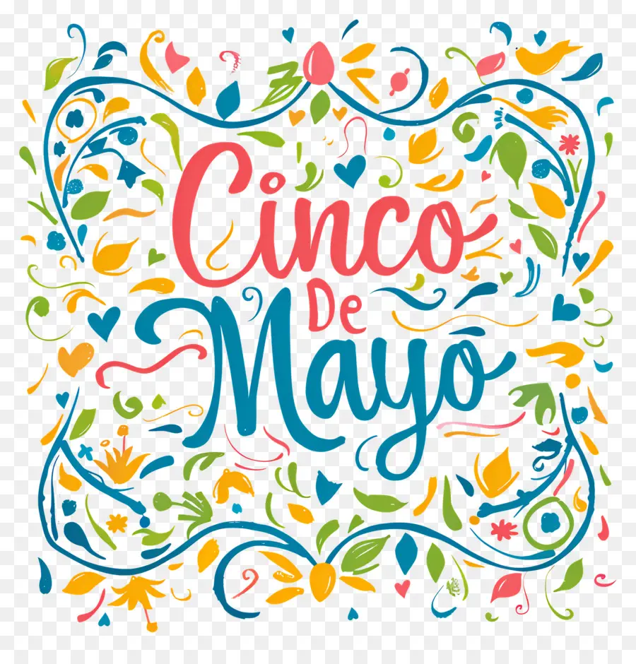 5. Mai mexikanische Feiertagsfestival Blumenmuster - Buntes 