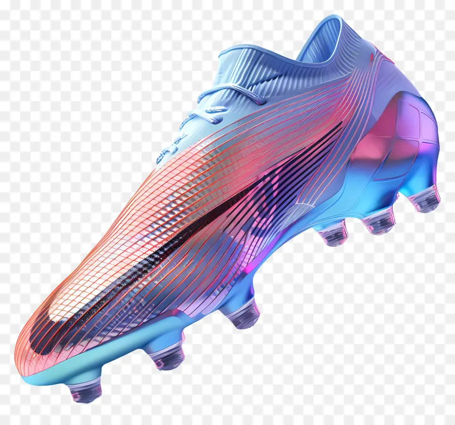 football boot soccer shoe translucent light blue pink accents
