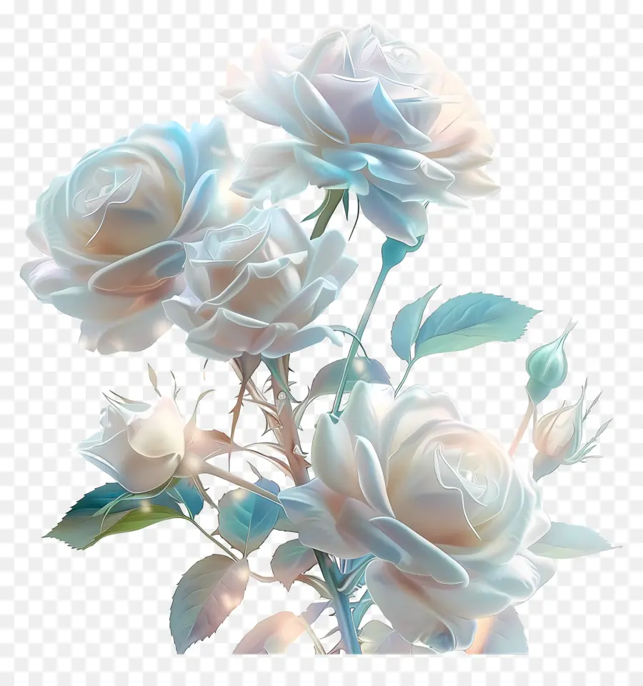 hoa hồng trắng - Nhóm hoa hồng trắng và hồng trên màu đen