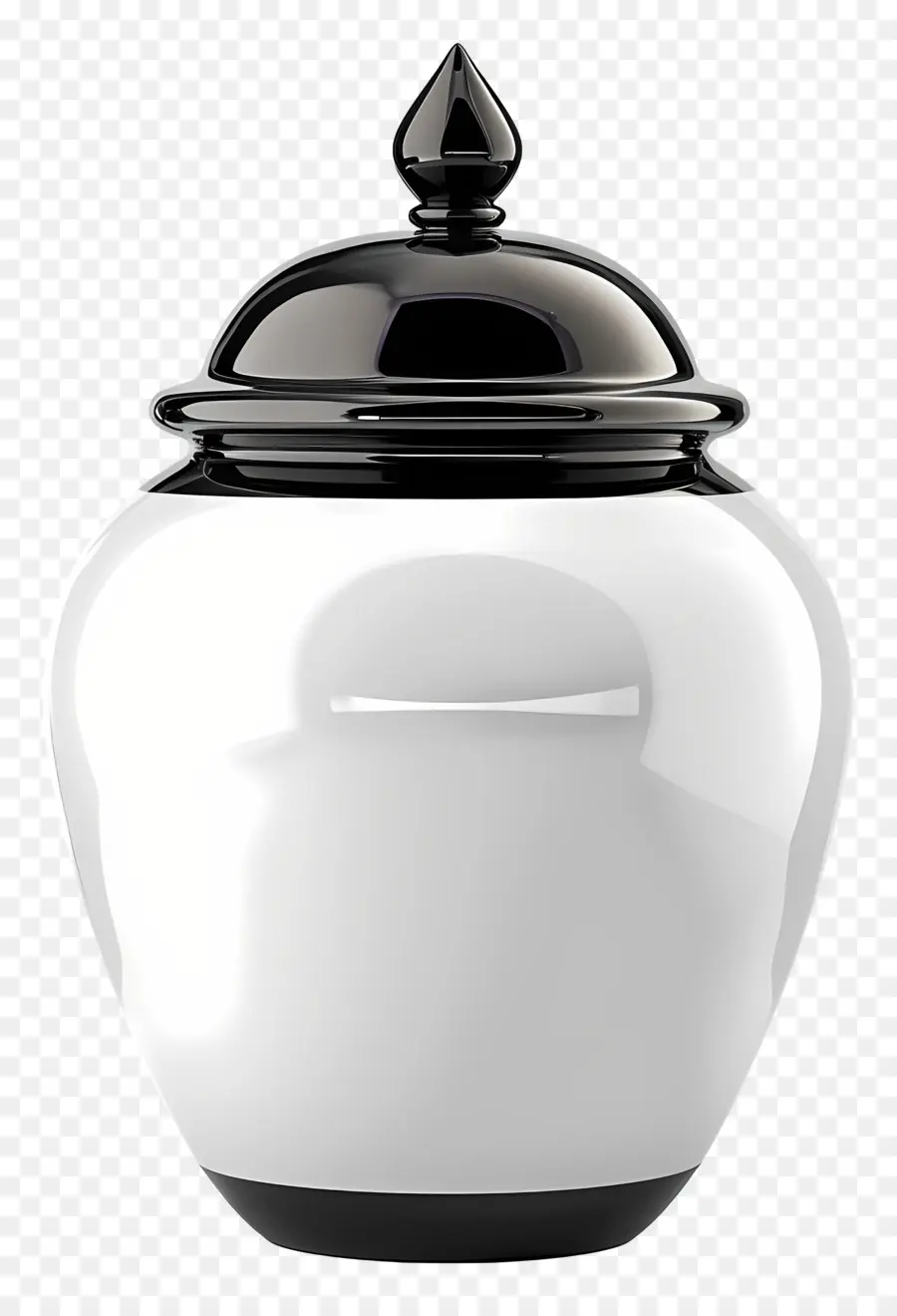 Keramikaufbewahrungsglas Keramikglas Schwarz -Weiß -Griff Speicher - Schwarz -Weiß -Keramikglas mit Griff