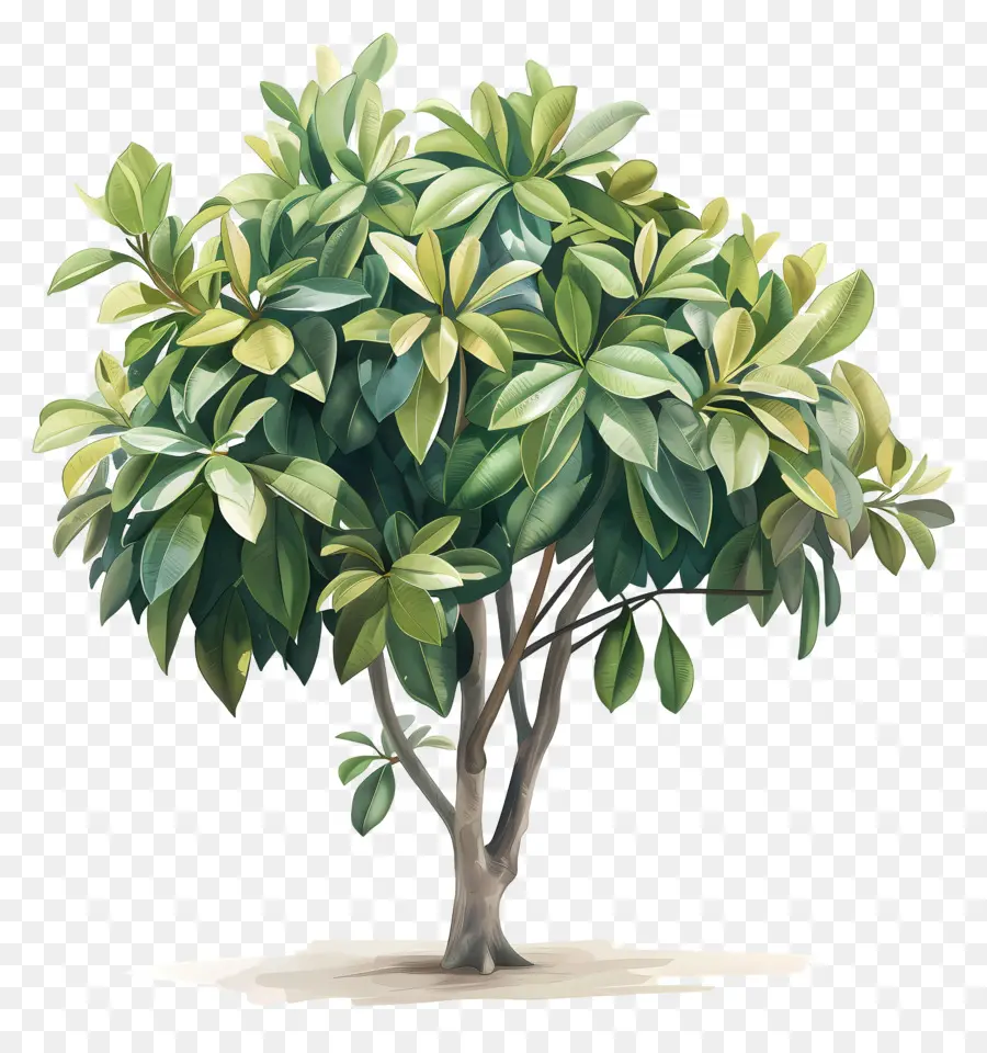 albero della gomma - Albero di mango sano con frutta abbondante