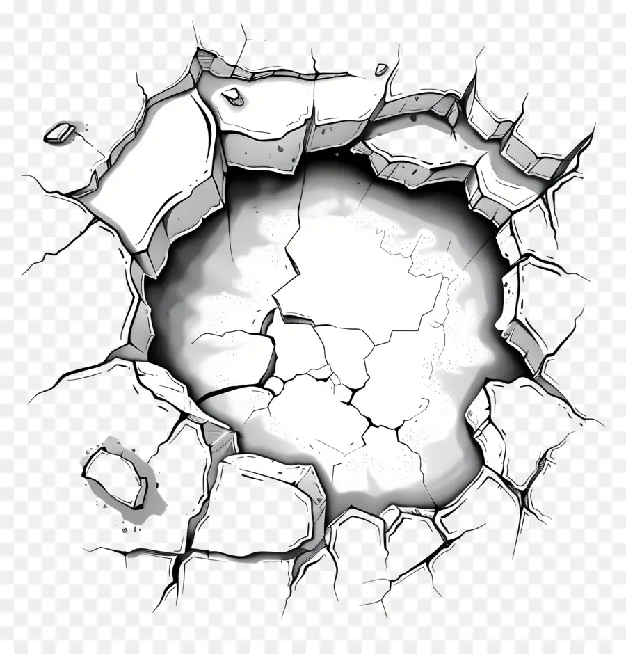 hole crack concrete cracked damage repair