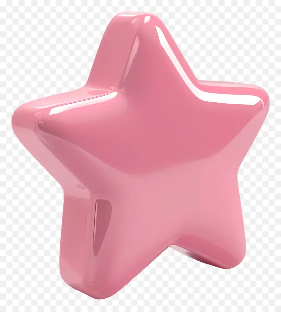 Cerchio Bianco - Star di plastica rosa con cinque punti colorati