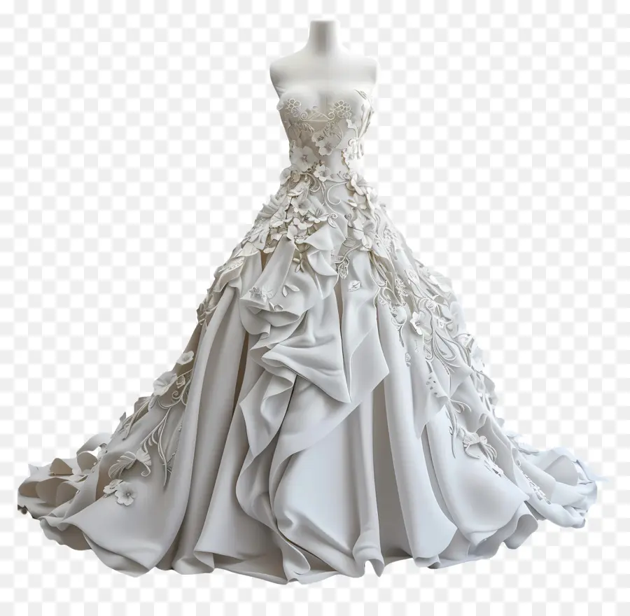 áo cưới váy trắng váy cưới hoa cưới người yêu váy cưới váy cưới nhẹ - Váy cưới hoa với đường viền cổ áo người yêu