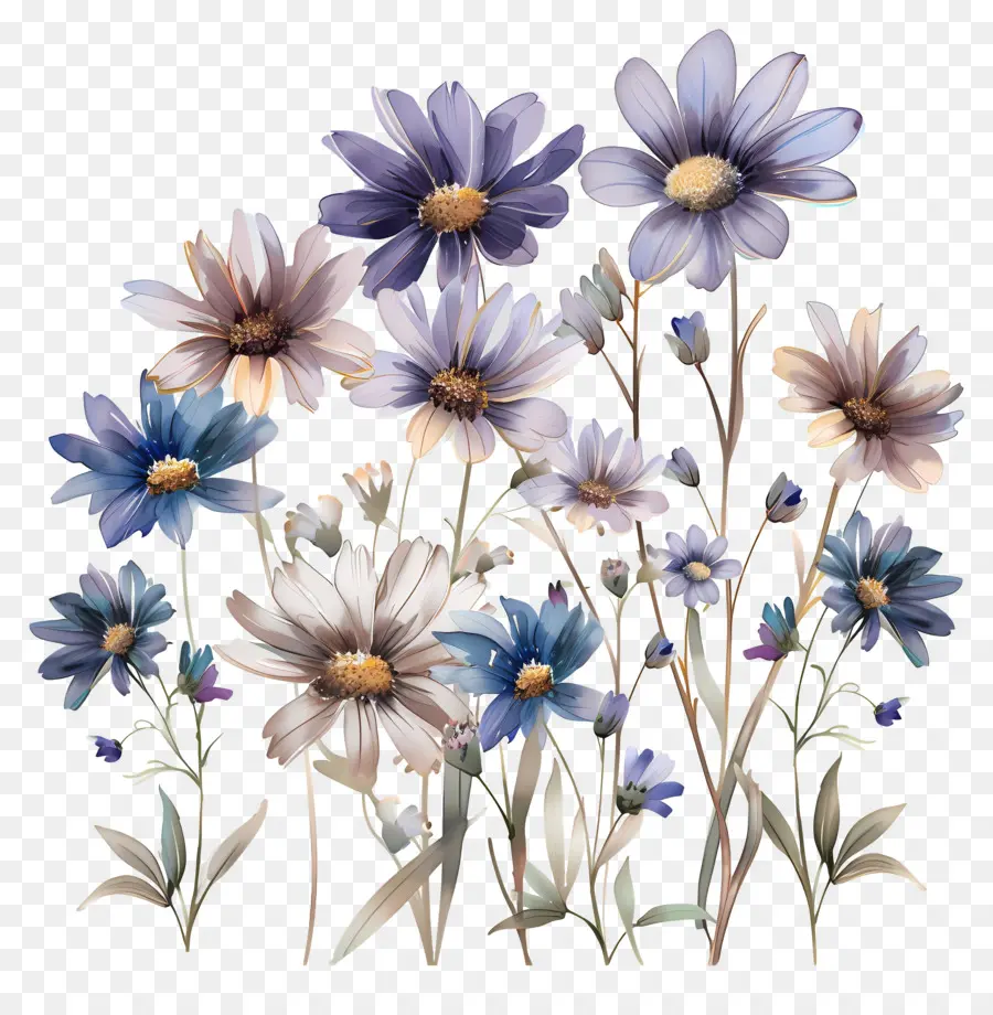 margherite fiori margherite fiori naturali - Field of Daisies che cresce liberamente, atmosfera pacifica