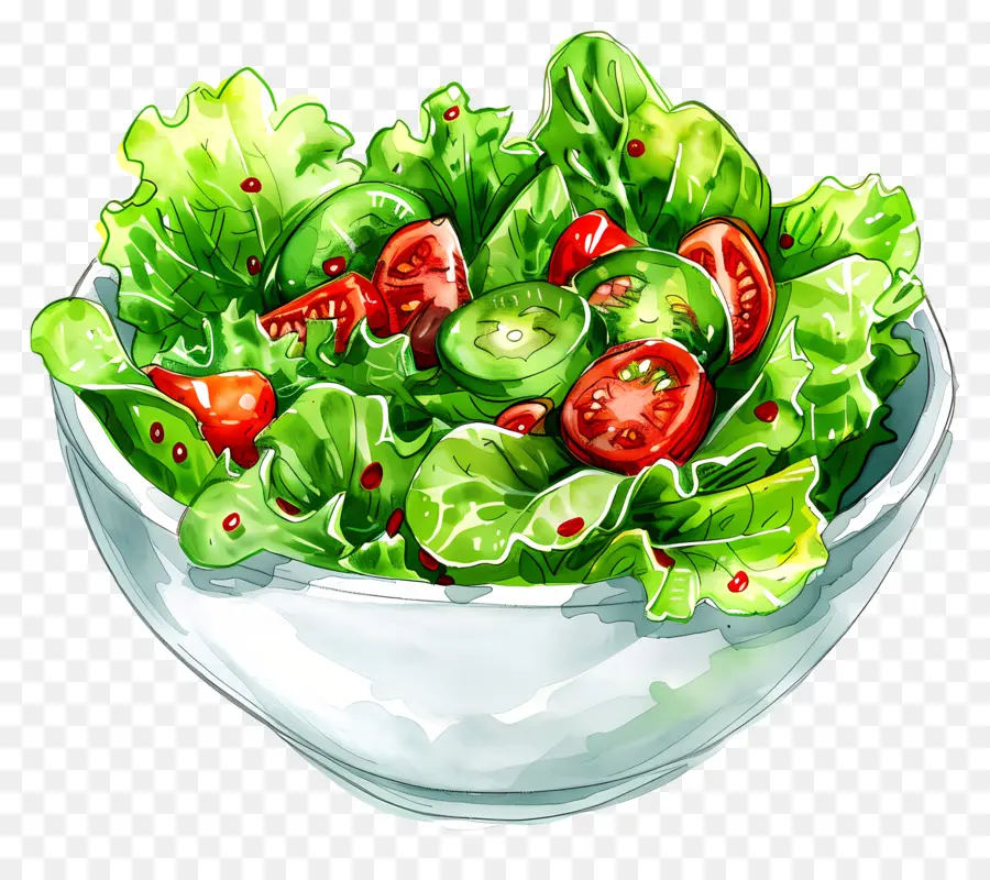 rau xà lách - Salad đầy màu sắc với rau tươi trong bát