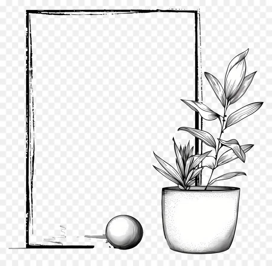 Rahmen weißer Porzellanvase -Topfpflanze Schwarzer Tafel kleiner Bleistift - Weiße Porzellanvase mit Pflanze, Tafel Hintergrund