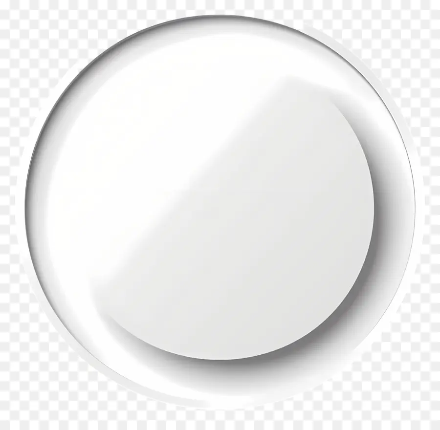 Cerchio Bianco - Pulsante bianco rotondo su sfondo nero. 
Superficie liscia