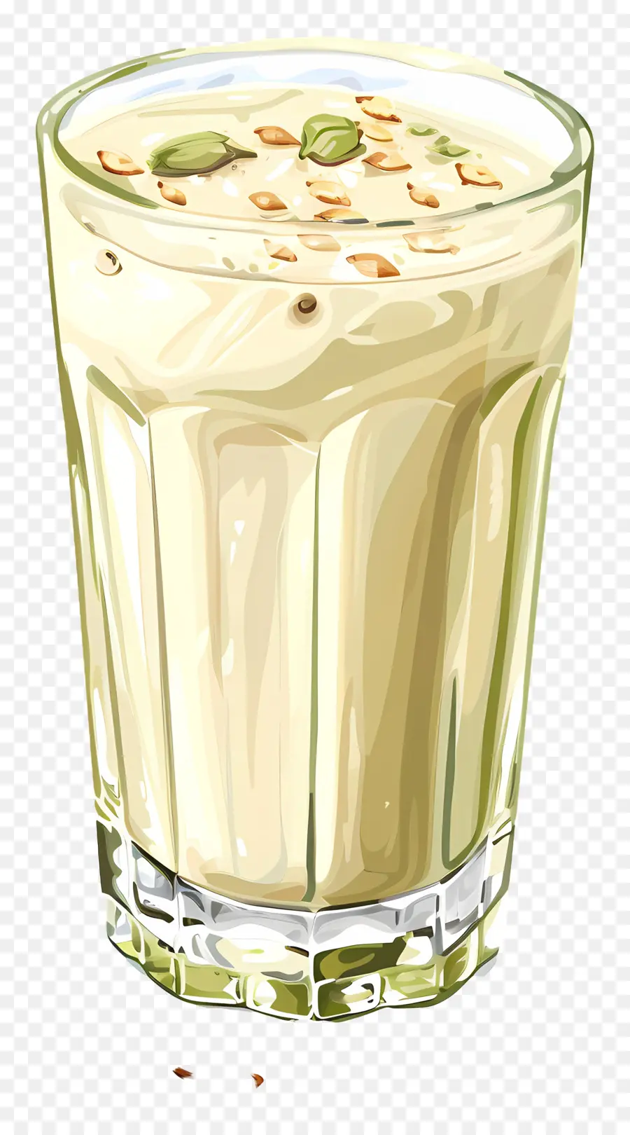 Thandai Drink Smoothie Glass Creamy Seeds - Bicchiere di frullato cremoso con semi/noci
