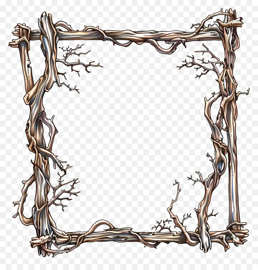gỗ khung - Khung sắt rèn phức tạp với các nhánh