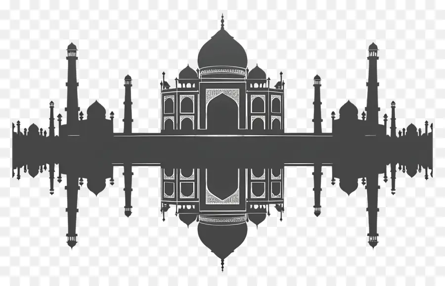 Taj Mahal - Taj Mahal: Mogor -Mausoleum von Mogul -Marmor in Agra