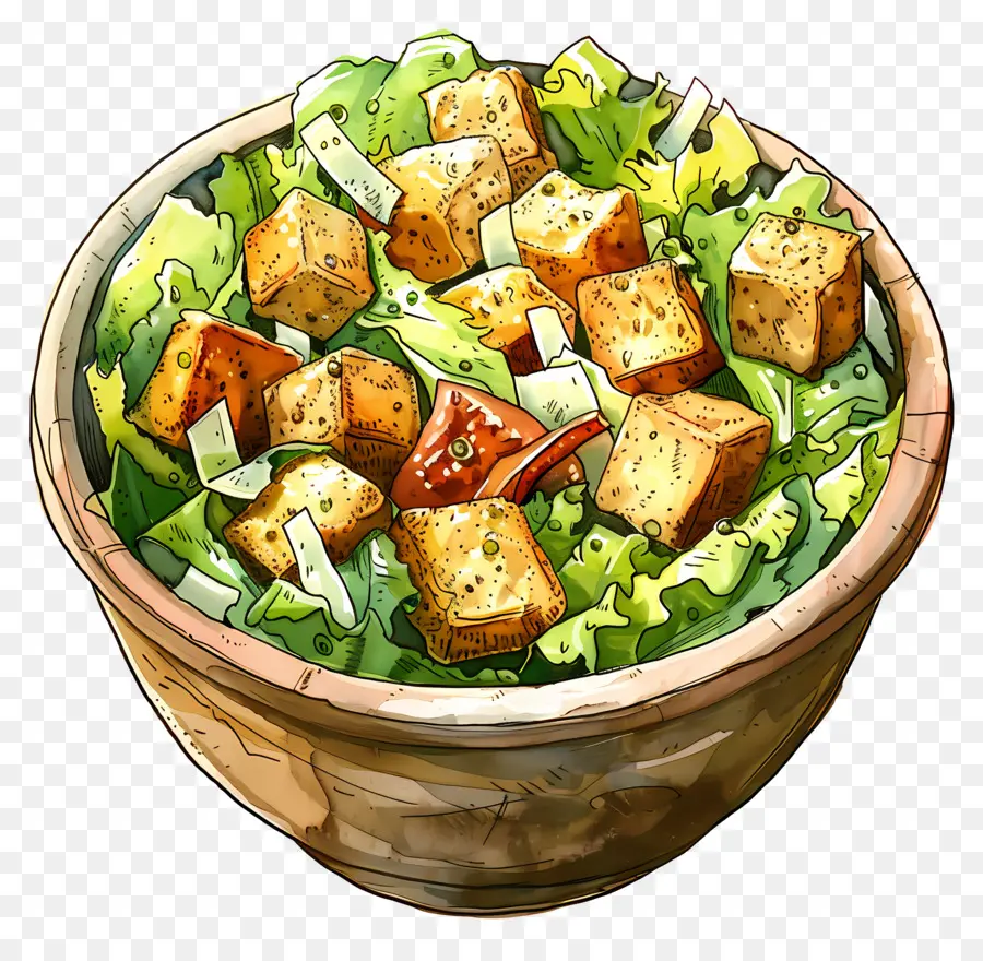 dầu ô liu - Salad tươi với bánh mì và nước sốt