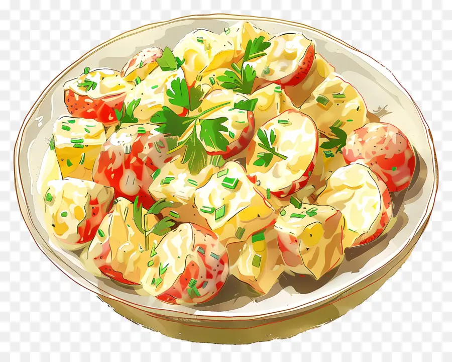 weißen hintergrund - Geschnittene Kartoffeln mit Petersilie auf weißem Teller
